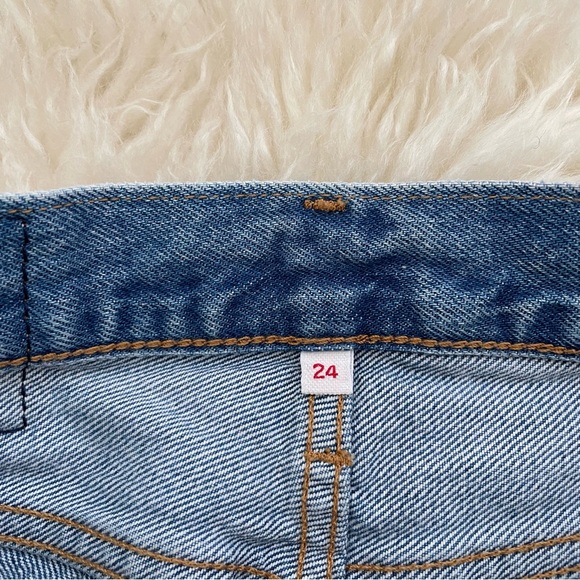 LEVIS Distressed Denim Jean Button up Skirt - Picture 5 of 9
